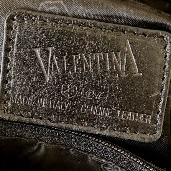 VALENTINA "Made In Italy" Mustang Black Shoulder Genuine Leather Handbag – OS - Picture 10 of 11